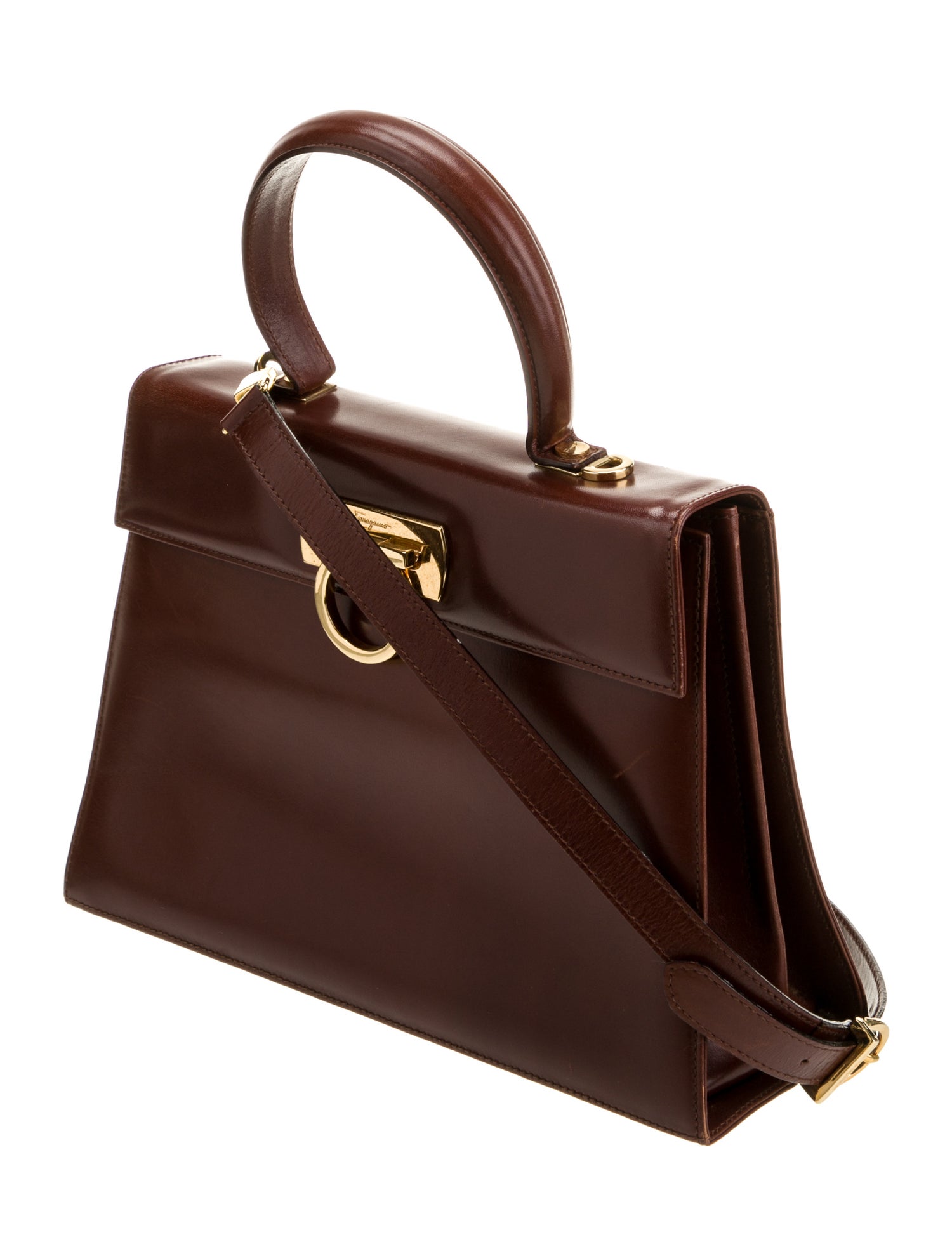 Salvatore Ferragamo Leather Top Handle Bag